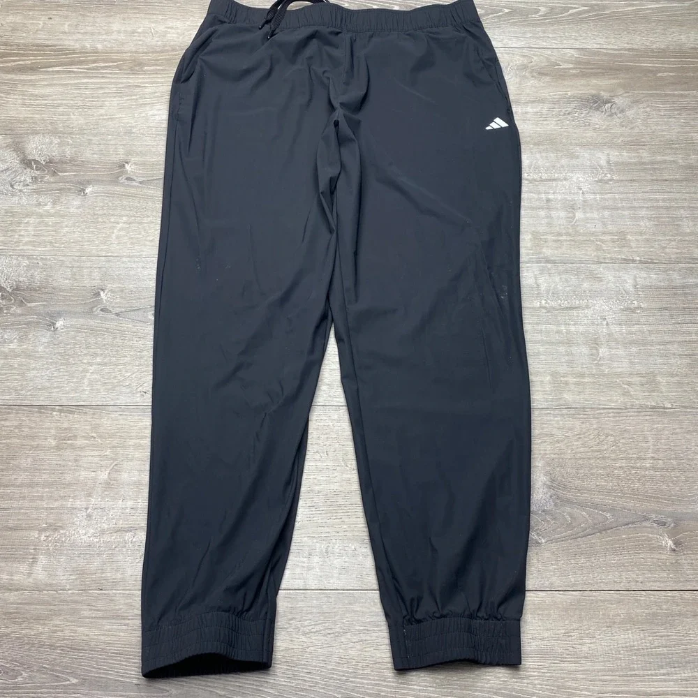 Adidas Pants Joggers Mens XL Black Polyamide Spandex Athletic Training‎ Gym